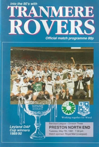 Tranmere Rovers v Preston North End 07-May-1991