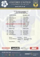 Oxford United v Salisbury City  25-Sep-2007
