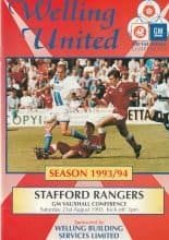Welling United v Stafford Rangers  21-Aug-1993
