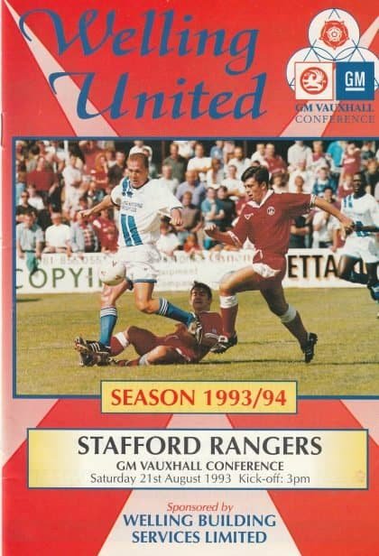 Welling United v Stafford Rangers  21-Aug-1993