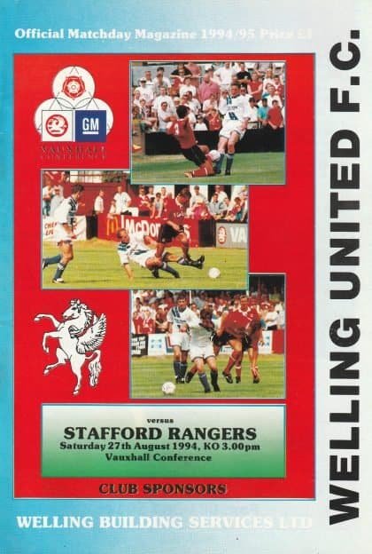 Welling United v Stafford Rangers 27-Aug-1994