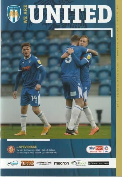 Colchester United v Stevenage  03-Nov-2020