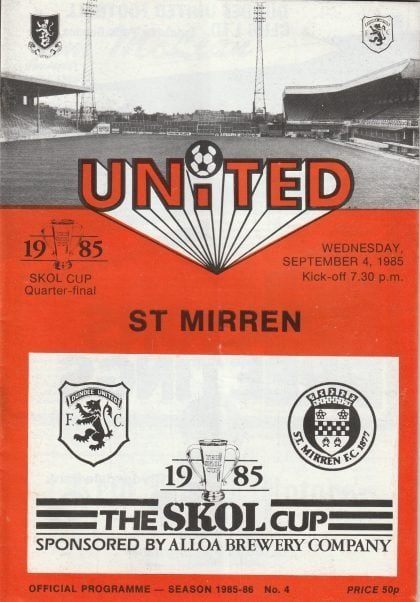 Dundee United v St Mirren 04-Sep-1985