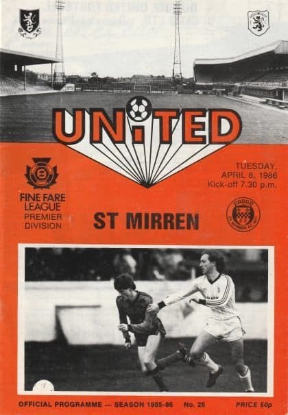 Dundee United v St Mirren  08-Apr-1986