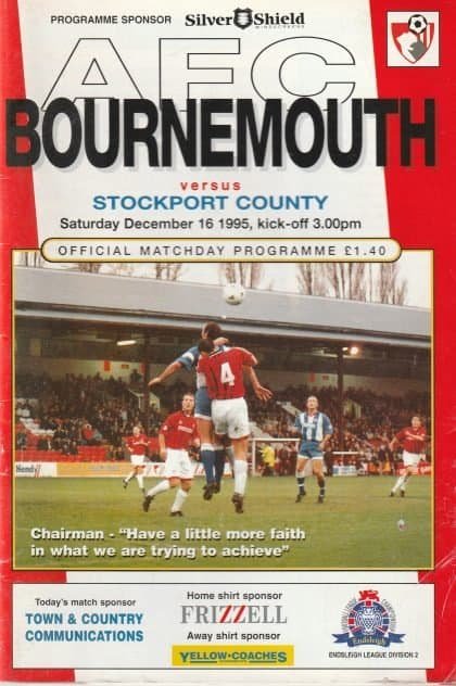 AFC Bournemouth v Stockport County 16-Dec-1995