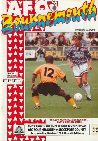 AFC Bournemouth v Stockport County 02-Oct-1993
