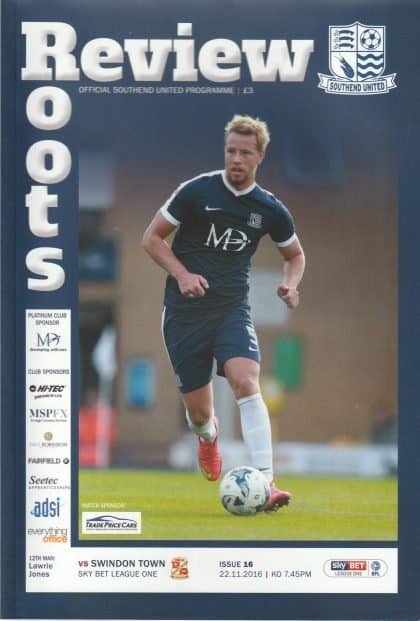 Southend United v Swindon Town  22-Nov-2016