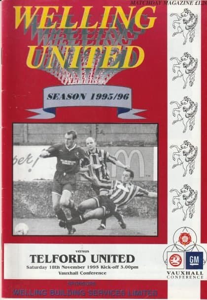 Welling United v Telford United  18-Nov-1995