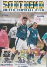 Southend United v Torquay United 15-Apr-2000