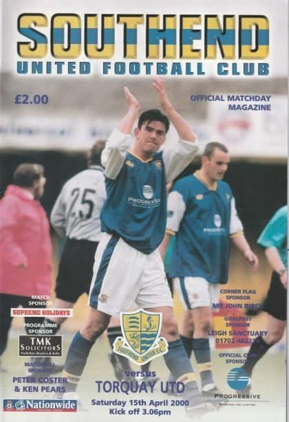 Southend United v Torquay United 15-Apr-2000