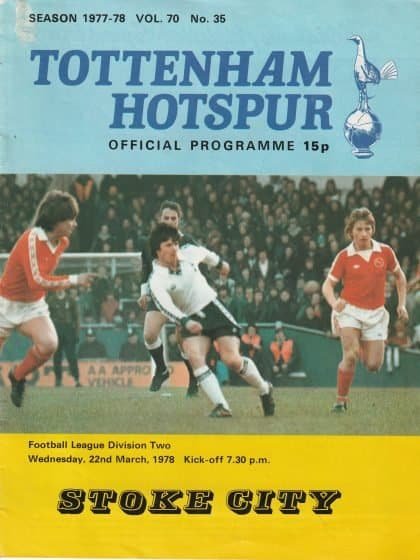 Tottenham Hotspur v Stoke City 22-Mar-1978