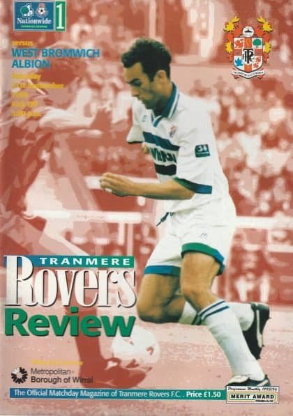 Tranmere Rovers v West Bromwich Albion 21-Sep-1996