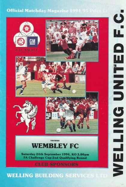 Welling United v Wembley  24-Sep-1994