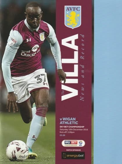 Aston Villa v Wigan Athletic  10-Dec-2016