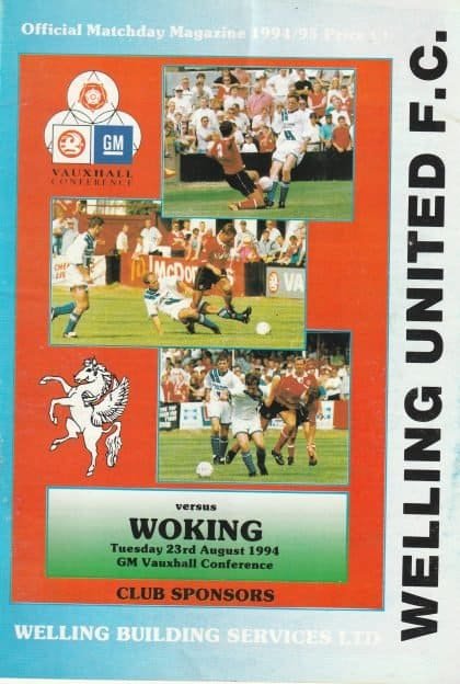 Welling United v Woking  23-Aug-1994