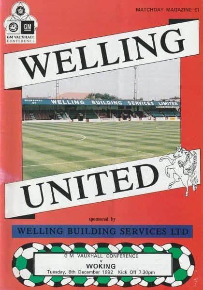 Welling United v Woking  08-Dec-1992