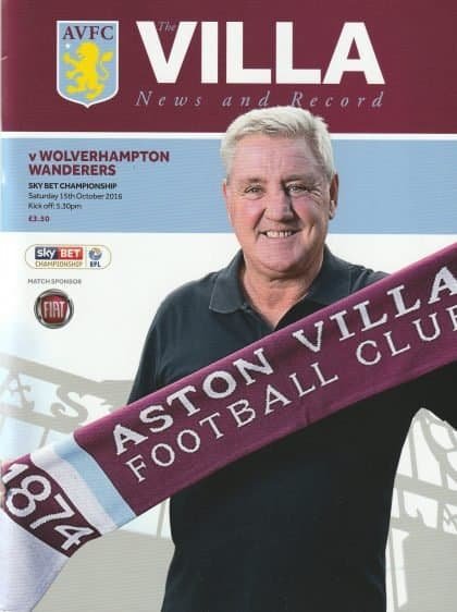 Aston Villa v Wolverhampton Wanderers  15-Oct-2016