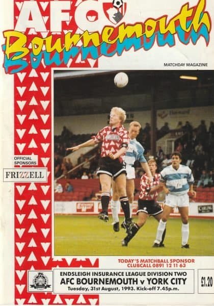 AFC Bournemouth v York City 31-Aug-1993