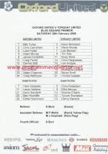 Oxford United v Torquay United 28-Feb-2009