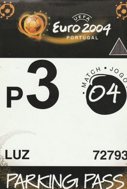 Euro 2004 Match 4 Parking Pass