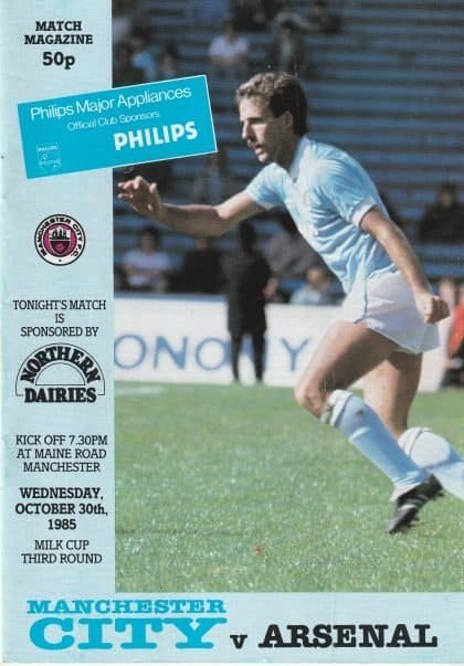 Manchester City v Arsenal 30-Oct-1985