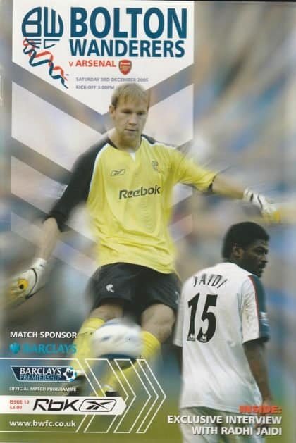 Bolton Wanderers v Arsenal 03-Dec-2005