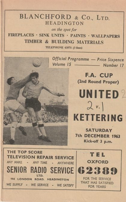 Oxford United v Kettering Town  07-Dec-1963