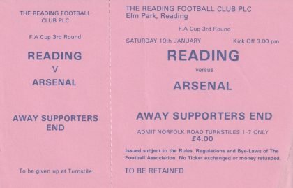 Reading v Arsenal 10-Jan-1987