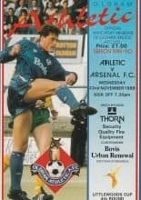 Oldham Athletic v Arsenal 22-Nov-1989