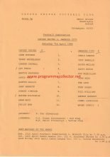 Oxford United Reserves v Swansea City Reserves  07-Apr-1984