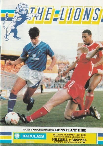 Millwall v Arsenal 11-Feb-1989