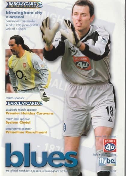 Birmingham City v Arsenal 12-Jan-2003