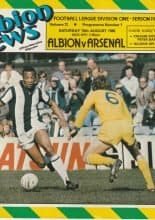 West Bromwich Albion v Arsenal 16-Aug-1980
