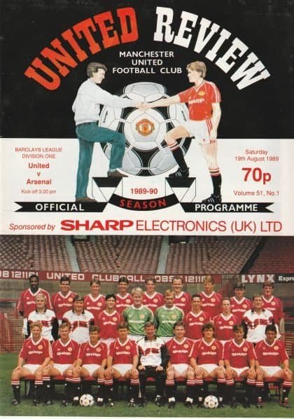 Manchester United v Arsenal 19-Aug-1989