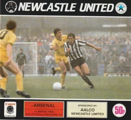 Newcastle United v Arsenal 01-Mar-1986