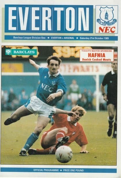 Everton v Arsenal 21-Oct-1989