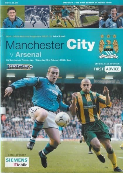 Manchester City v Arsenal 22-Feb-2003