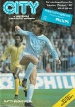 Manchester City v Arsenal 25-Apr-1987