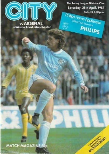 Manchester City v Arsenal 25-Apr-1987