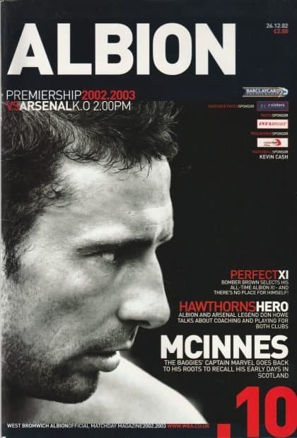 West Bromwich Albion v Arsenal 26-Dec-2002