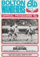 Bolton Wanderers v Arsenal  26-Mar-1979