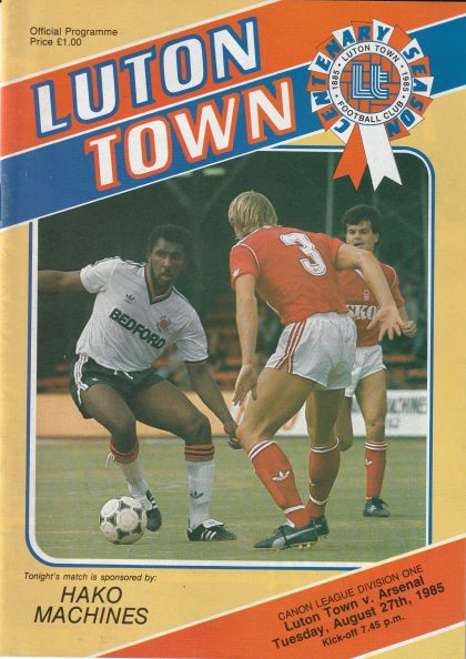 Luton Town v Arsenal 27-Aug-1985