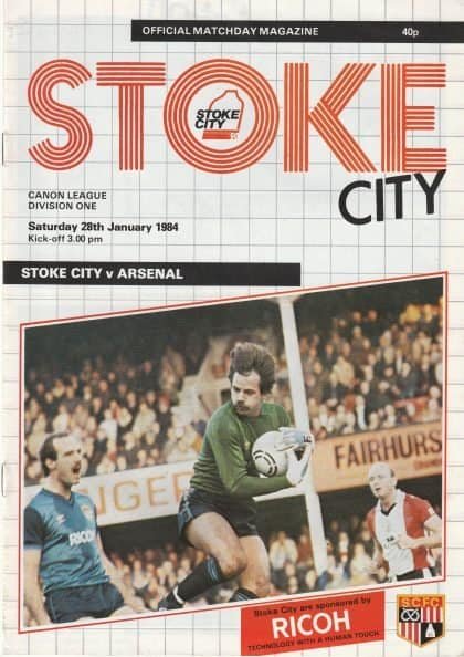 Stoke City v Arsenal 28-Jan-1984