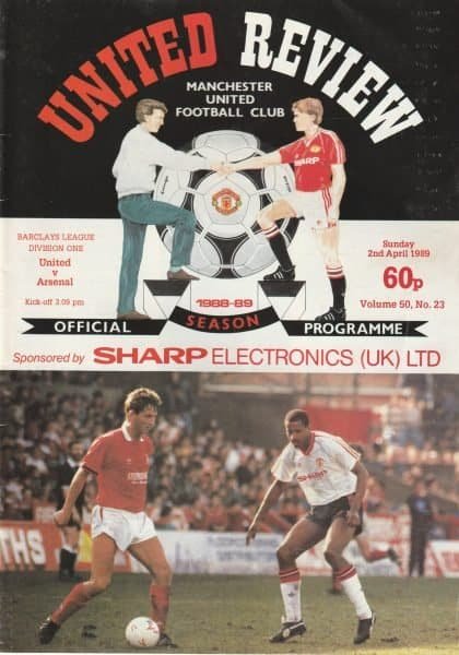 Manchester United v Arsenal 02-Apr-1989