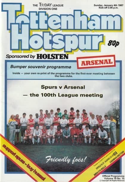 Tottenham Hotspur v Arsenal 04-Jan-1987