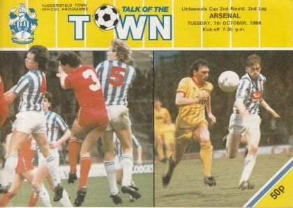 Huddersfield Town v Arsenal  07-Oct-1986