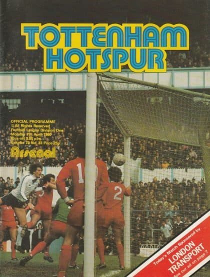 Tottenham Hotspur v Arsenal 07-Apr-1980