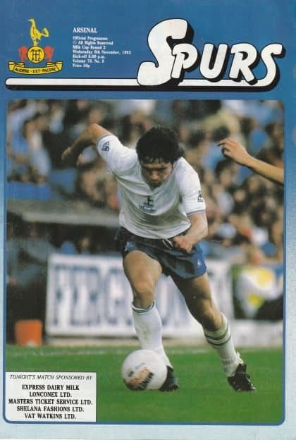 Tottenham Hotspur v Arsenal 09-Nov-1983