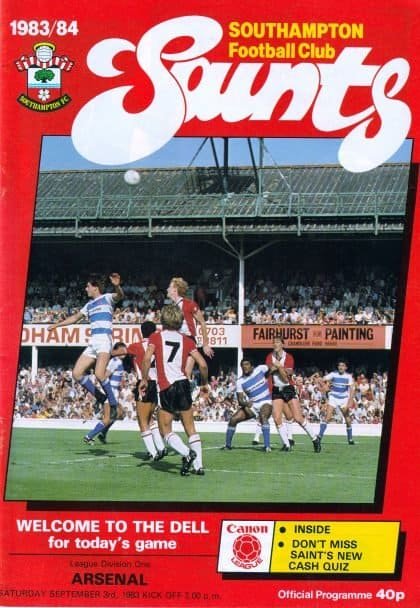 Southampton v Arsenal 03-Sep-1983