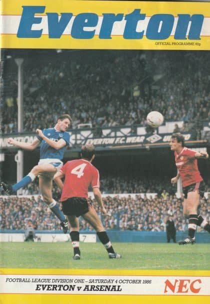 Everton v Arsenal 04-Oct-1986